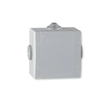 Aling-Conel POWER - szerelő doboz, 80x80mm, 3 kábelbevezetési lehetőséggel, IP54, szürke (261.1)