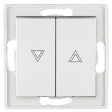 Aling-Conel PRESTIGE - 105R redőny (zsalu) nyomógomb, 10A 250V, keret nélkül, fehér (60075.0)