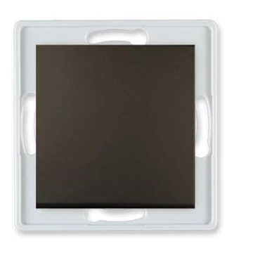 Aling-Conel PRESTIGE - 101N nyomógomb, 10A 250V, keret nélkül, soft fekete (60090.E1)