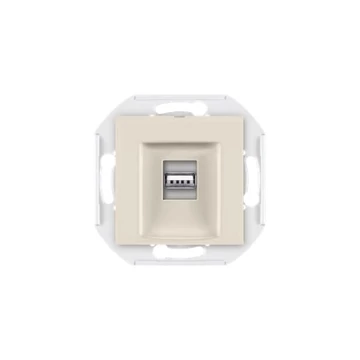 Aling-Conel PRESTIGE - 1xUSB csatlakozó aljzat, 2.0 szabvány (nem töltő), Keystone, keret nélkül, krém (60162.9)