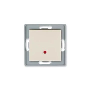 Aling-Conel PRESTIGE - 101 egypólusú kapcsoló, jelzőfényes, 10A 250V, keret nélkül, krém (6025.9)