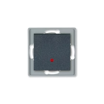 Aling-Conel PRESTIGE - 106 alternatív (váltó) kapcsoló, jelzőfényes, 10A 250V, keret nélkül, grafit (6027.2)