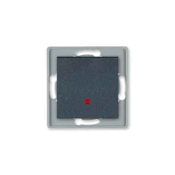 Aling-Conel PRESTIGE - 107 keresztváltó kapcsoló, jelzőfényes, 10A 250V, keret nélkül, grafit (6028.2)