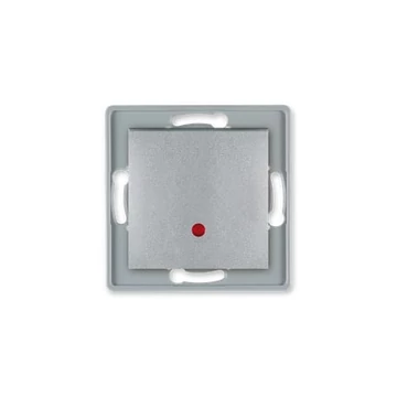 Aling-Conel PRESTIGE - 107 keresztváltó kapcsoló, jelzőfényes, 10A 250V, keret nélkül, ezüst (6028.S)