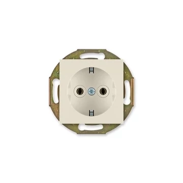 Aling-Conel PRESTIGE - 2P+F csatlakozó aljzat, 16A 250V, keret nélkül, krém (6030.9)