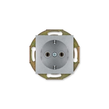 Aling-Conel PRESTIGE - 2P+F csatlakozó aljzat, 16A 250V, keret nélkül, ezüst (6030.S)
