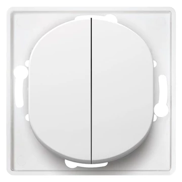 Aling-Conel EON - 105 kétáramkörös kapcsoló, 10A 250V, keret nélkül, fehér (E606.0)