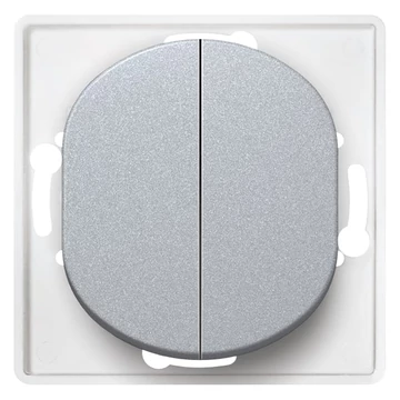 Aling-Conel EON - 105 kétáramkörös kapcsoló, 10A 250V, keret nélkül, ezüst (E606.S)