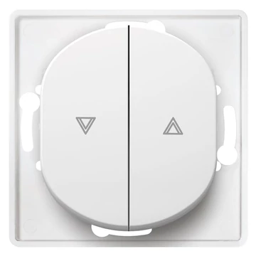Aling-Conel EON - 105N redőny (zsalu) nyomógomb, 10A 250V, keret nélkül, fehér (E6075.0)