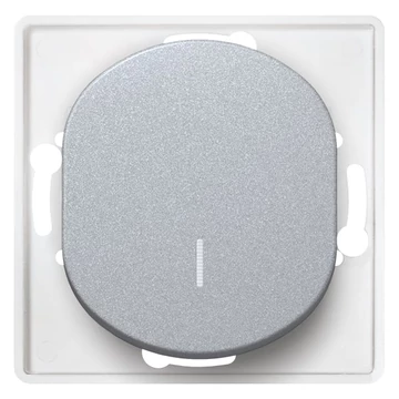Aling-Conel EON - 101 egypólusú kapcsoló, jelzőfényes, 10A 250V, keret nélkül, ezüst (E625.S)