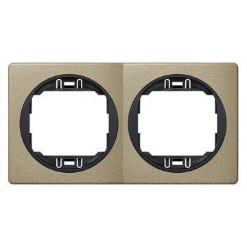 Aling-Conel EON - keret, 2-es, vízszintes, METALLIC, csiszolt nikkel / fekete belső (E6701.G2E)