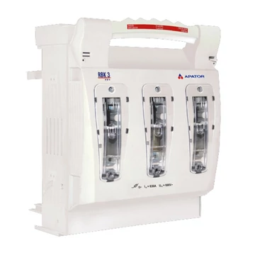 APATOR RBK 3 pro-M Szakaszoló, késes biztosítós, vízszintes, 3f., 630A, lapra szerelhető, "M" csatl. (63-811761-021)