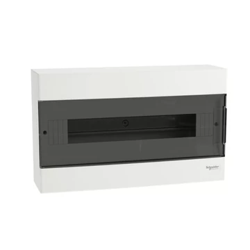 SCHNEIDER ELECTRIC EASY9 EU Kiselosztó, füstszínű ajtó, falon kívüli, 1x18 modul, PEN (EZ9EUC118)