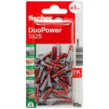 FISCHER DUOPOWER 5X25 K dübel (534992)