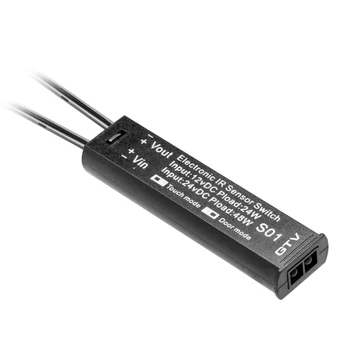 GTV Univerzális infra kapcsoló, fekete, érintős és ajtós kapcsoló 12V/DC (GTV-AE-WBCUNI-10DIM)