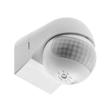 GTV Mozgásérzékelő, max 800W, IP44, látószög 180°, hatótáv 12 m, 230V/AC, fehér, oldalfali+mennyezeti (GTV-CR-CR13000-00)