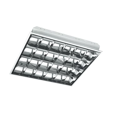 GTV Armatúra LED fénycsőhöz, G-TECH, tükrös 4x60cm T8, G13, IP20, AC220-240V, 50/60Hz, fehér süllyesztett (GTV-GT-LE060JW-01)