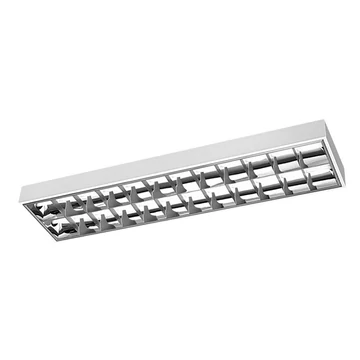 GTV Armatúra LED fénycsőhöz, G-TECH,tükrös 2x120cm T8, G13,IP20, AC220-240V, 50/60Hz, fehér falon kív (GTV-GT-LE120JN-01)