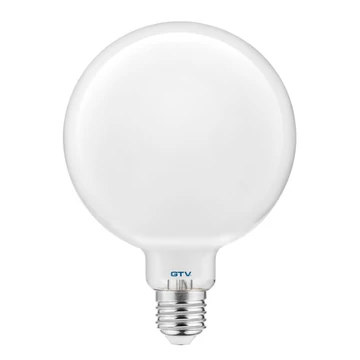 GTV LED fényforrás, E27, nagygömb, G125-GLOB, 8W, 700lm, 3000K, 360°, 230V/AC (GTV-LD-125G8W-32)