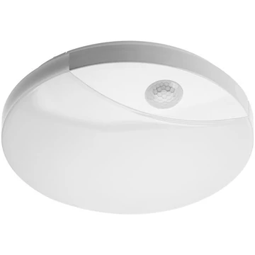 GTV Mennyezeti LED lámpa mozgásérzékelővel, LOGOS-LED, 16W, 1200lm, semlegesfehér 4000K, IP44, fehér (GTV-LD-LOG16W-LED)