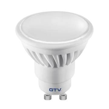 GTV LED fényforrás, GU10, SMD2835, 10W, 720lm, 87mA, 3000K, 120°, 230V/AC, kerámia ház (GTV-LD-SM1210-10)
