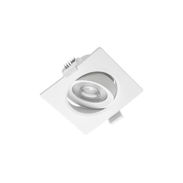 GTV LED mélysugárzó lámpatest, VOLARE, 5W, 400lm, négyzet, melegfehér, 3000K, IP20, 38fok, 175-250V/AC, 50/60Hz (GTV-LD-VLRKW0538-CB)