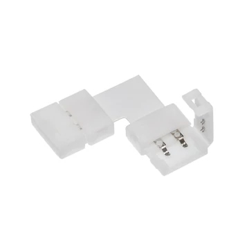 GTV LED szalag adapter, 90*-os könyök, 10mm széles LED szalaghoz, XC11-es gyorscsatlakozóval, 28x28x5mm (GTV-LD-ZTKT10MM-02N)