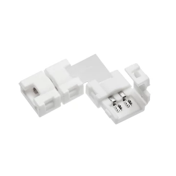 GTV LED szalag adapter, 90*-os könyök, 8mm széles LED szalaghoz, XC11-es gyorscsatlakozóval, 28x28x5mm (GTV-LD-ZTKT8MM-02N600)