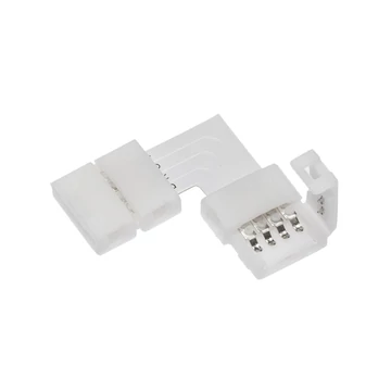 GTV LED szalag adapter, 90*-os könyök, 10mm széles RGB-LED szalaghoz, XC11-es gyorscsatlakozóval, 32x32x5 (GTV-LD-ZTKTRGB-04N)