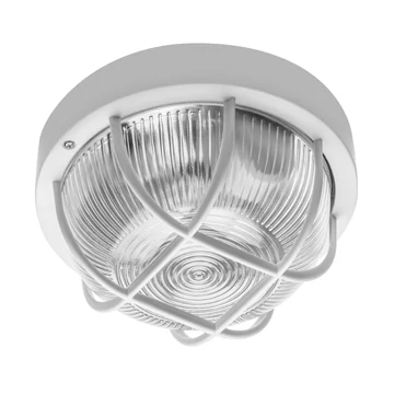 GTV Hajólámpa, IBIZA E27, 40W, 190×103mm, IP44, üveg búrás, rácsos, 220-240V/AC, 50-60Hz (GTV-OS-IBKR060-00)