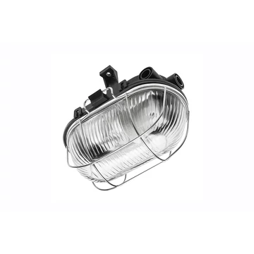 GTV Hajólámpa, fémrácsos, E27, 1x40W, IP54, 230V, fekete (GTV-OS-KAM060-10)