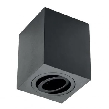 GTV Festhető gipsz mennyezeti lámpa, SENSA, max.50W, kocka, IP20, fekete, fényforrás nélküli (GTV-OS-SEN5097KWCZ-00)