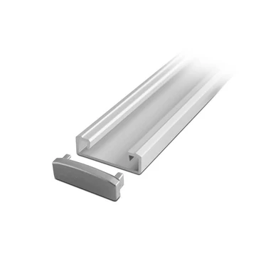 GTV LED ALU profil, <_> falonkívüli, üreges kialakítás, peremes, 8-10mm szalaghoz, 2m/szál (GTV-PA-GLAXNK-AL)