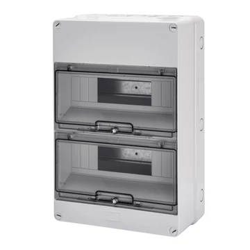 GEWISS ELOSZTÓSZEKRÉNY 2X12M FALON KÍVÜLI ÁTLÁTSZÓ AJTÓ IP55 250X375X135 (GW40007)