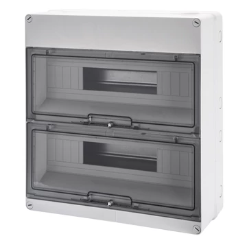 GEWISS ELOSZTÓSZEKRÉNY 3X12M FALON KÍVÜLI ÁTLÁTSZÓ AJTÓ IP55 376X400X135 (GW40009)