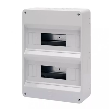 GEWISS ELOSZTÓSZEKRÉNY 2X12M FALON KÍVÜLI AJTÓ NÉLKÜL IP40 250X340X95 (GW40030)