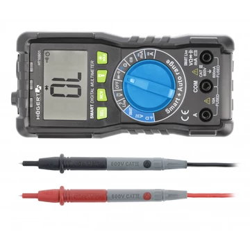 HÖGERT Digitális multiméter, TRUE RMS, NVC, VFC, DATA HOLD, LIVE, RANGE (HT1E601)
