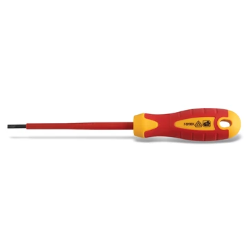 HÖGERT Csavarhúzó szigetelt 1000V, lapos, 5,5 x 125 mm, acél S2, mágneses (HT1S905)