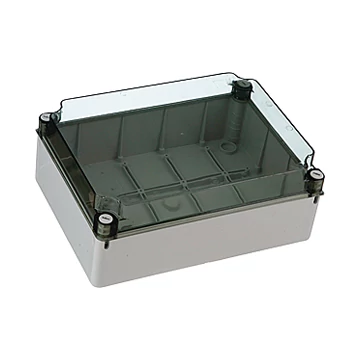 JANGAR Kötődoboz 317x247x135 mm, IP65,átlátszó tetővel, sima oldalfal (JG-2824)