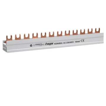 HAGER Fázissín 3db 4P készülék részére, 16mm2, 80A, 12M, 210mm (KDN480A)