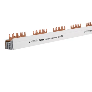 HAGER Fázissín 14db 4P készülék részére, 16mm2, 80A, 57M, 1000mm (KDN480B)