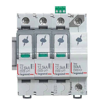 LEGRAND Túlfeszültség-levezető T1+T2 12,5KA 3P+N NR +SD (412277)