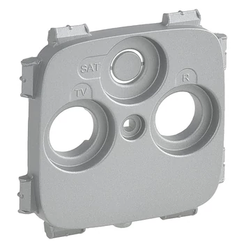 LEGRAND Valena Allure TV-RD-SAT aljzat burkolat (30 mm), Alumínium (754807)