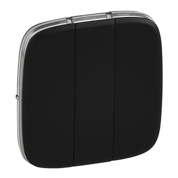 LEGRAND Valena Allure burkolat multifunkciós vezérlőhöz, Fekete (755038)