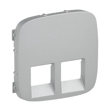 LEGRAND Valena Allure 2xRJ11/RJ45 aljzat burkolat, Alumínium (755427)