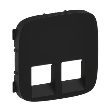 LEGRAND Valena Allure 2xRJ11/RJ45 aljzat burkolat, Fekete (755428)