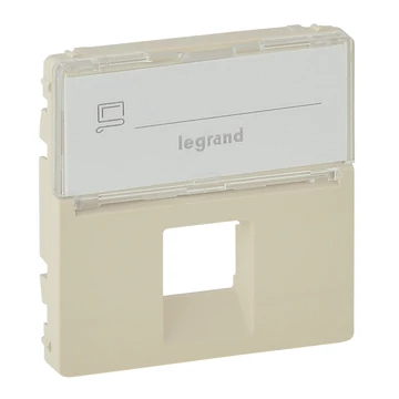 LEGRAND Valena Life 1xRJ45 csatlakozóaljzat burkolat, címketartóval elefántcsont (755471)