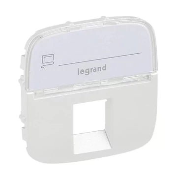 LEGRAND Valena Allure RJ11/RJ45 aljzat burkolat címketartóval, Gyöngyház (755479)