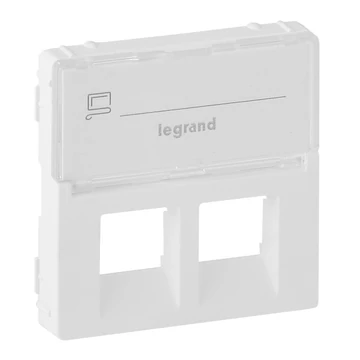 LEGRAND Valena Life 2xRJ45 csatlakozóaljzat burkolat, címketartóval fehér (755480)