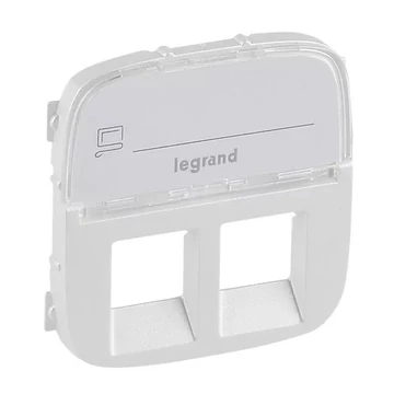 LEGRAND Valena Allure 2xRJ11/RJ45 aljzat burkolat címketartóval, Gyöngyház (755489)